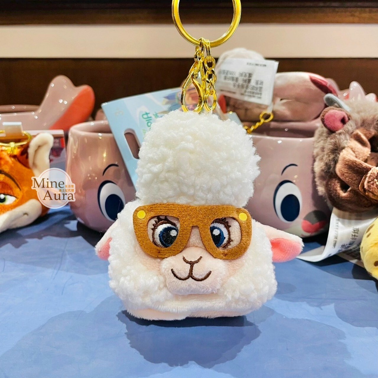 (限時特價) 副市長 羊咩咩 Dawn Bellwether 立體大頭 頭套造型 鑰匙圈 吊飾 動物方城市 Zootopia -上海迪士尼樂園