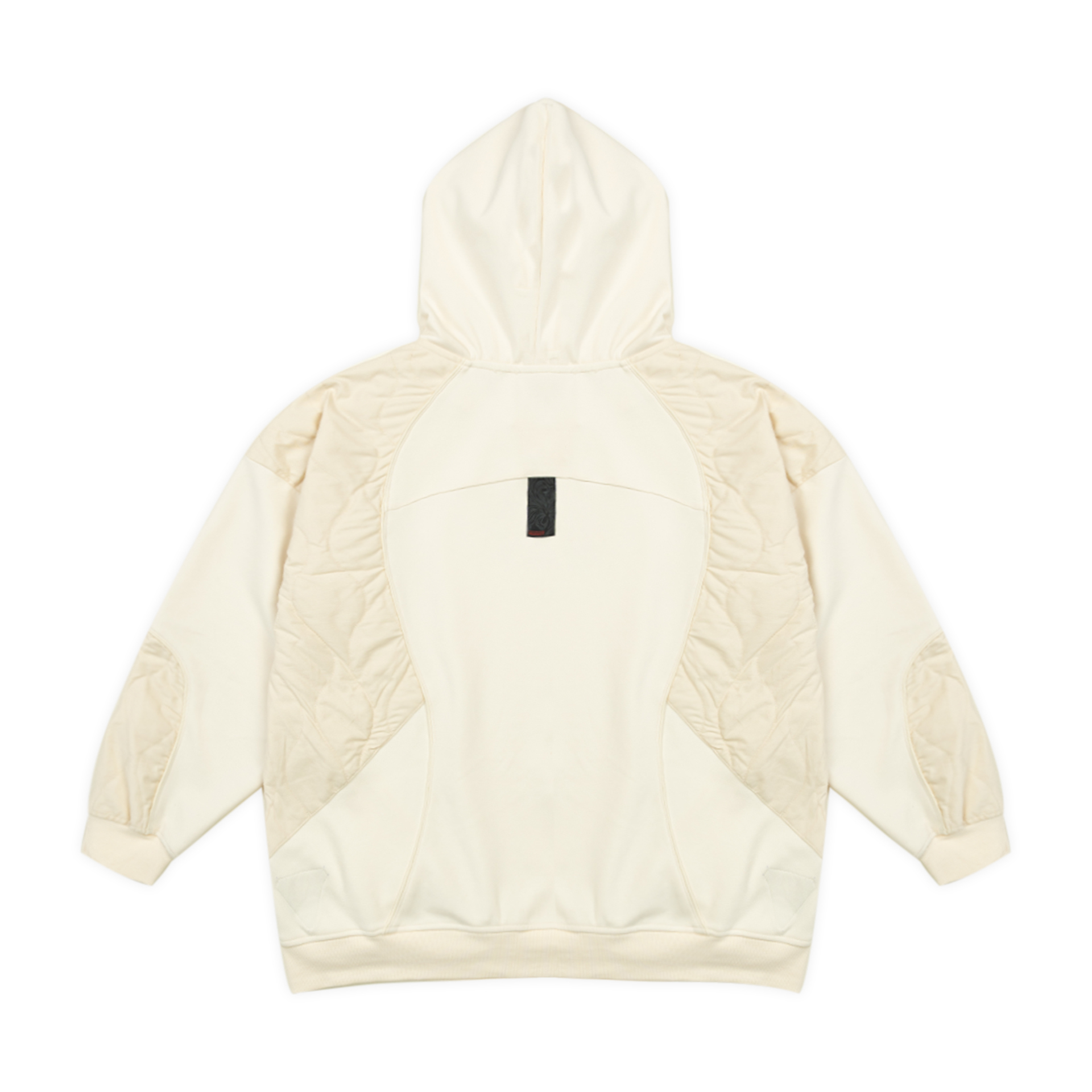 Hermit / Origin Spliced High Neck Hoodie - Off-White
