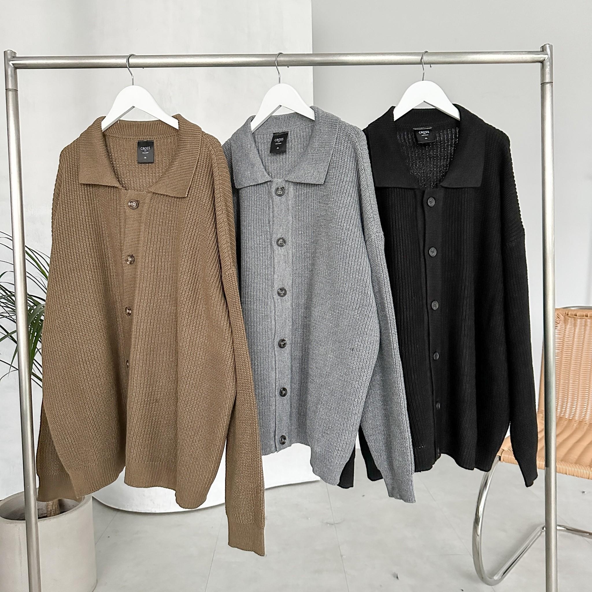 Concept 素面POLO領針織外套 98139