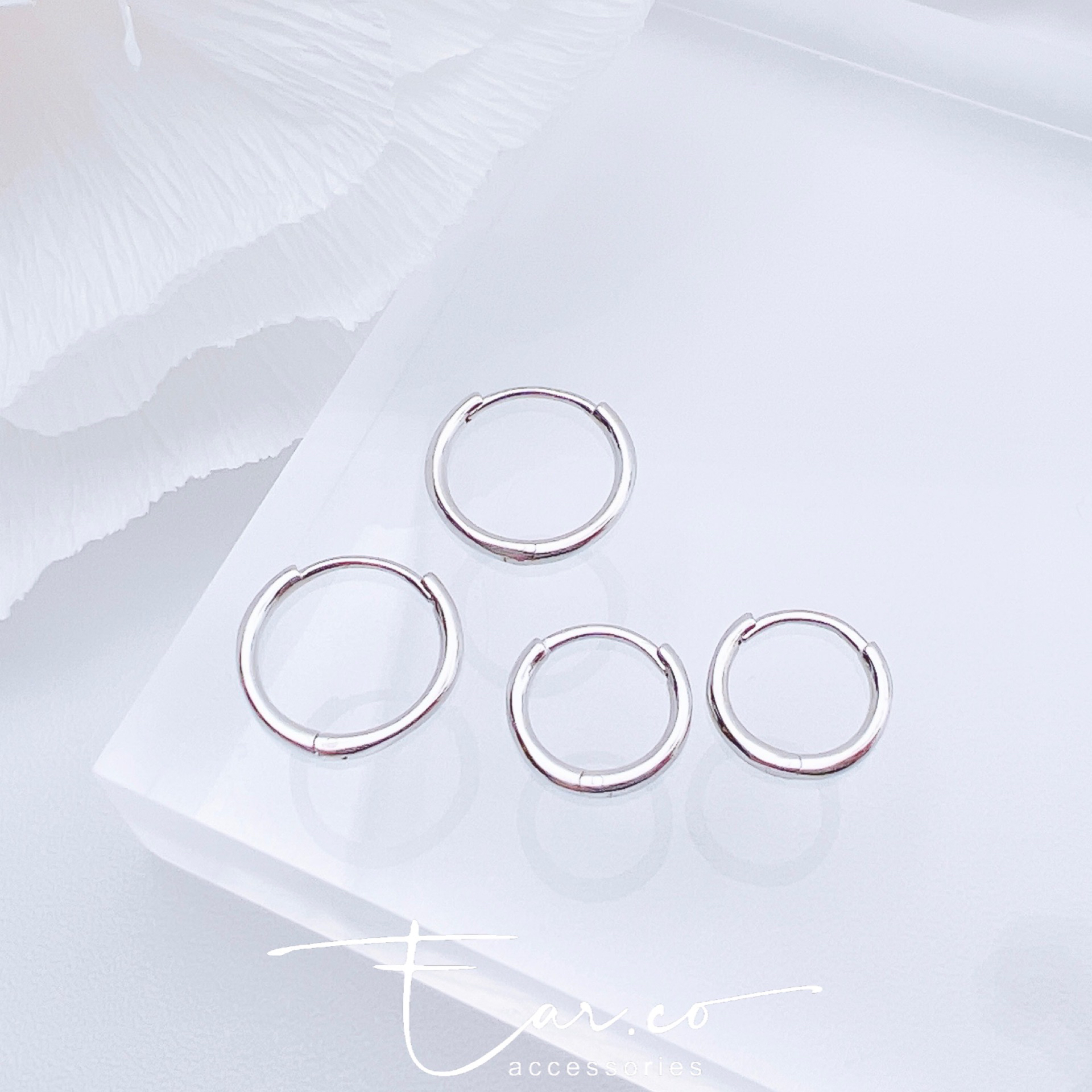 簡約光面小耳圈 [睡覺不用脫! ] #A647