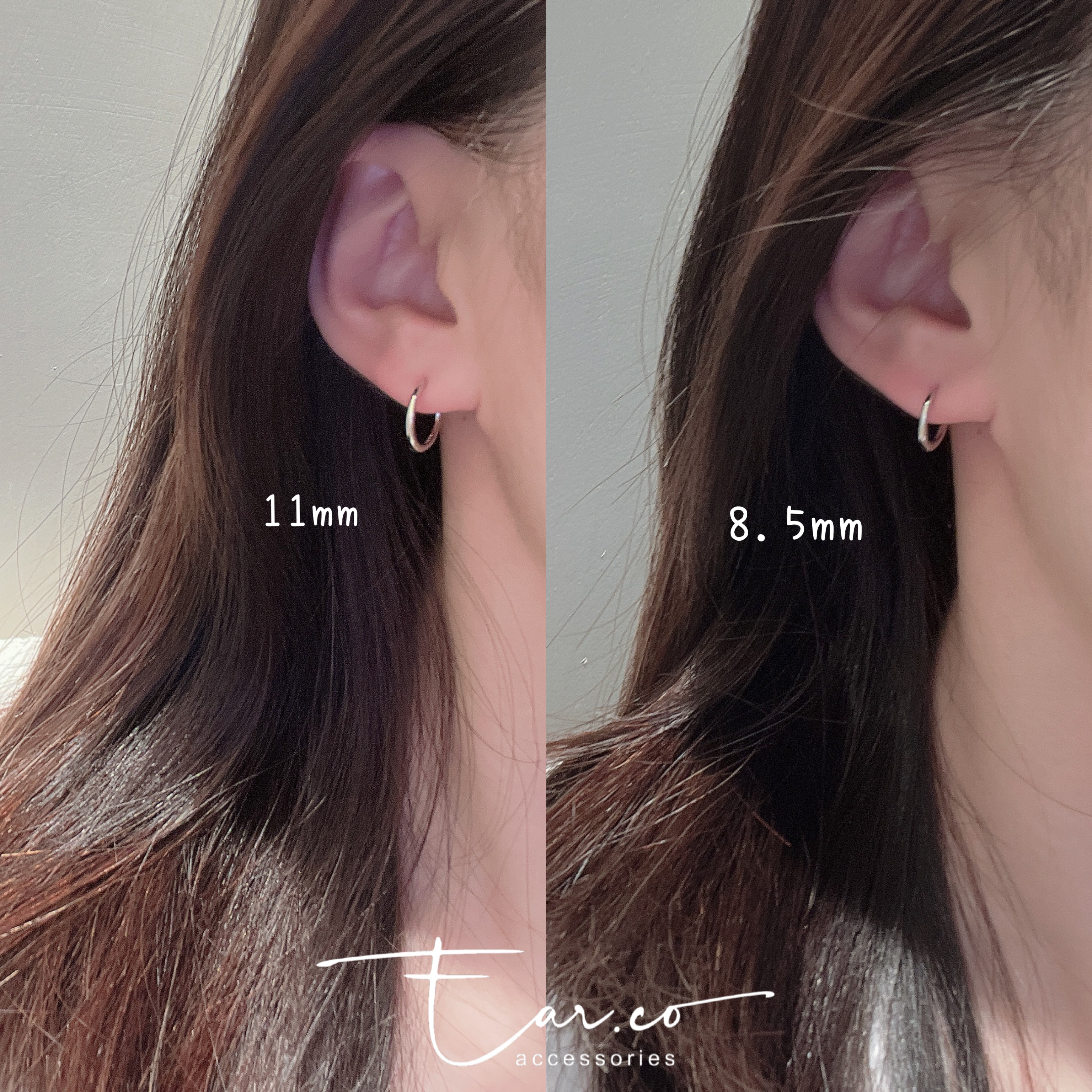 簡約光面小耳圈 [睡覺不用脫! ] #A647