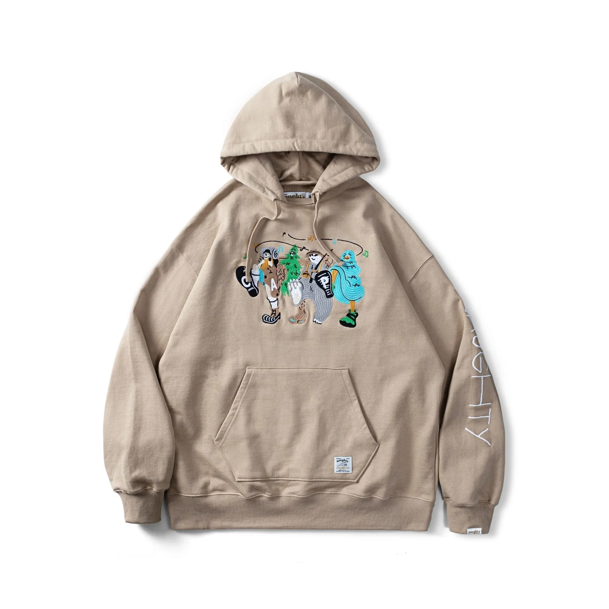 Naughty Camp Embroidered Hoodie 刺繡圖像棉質帽T 三色