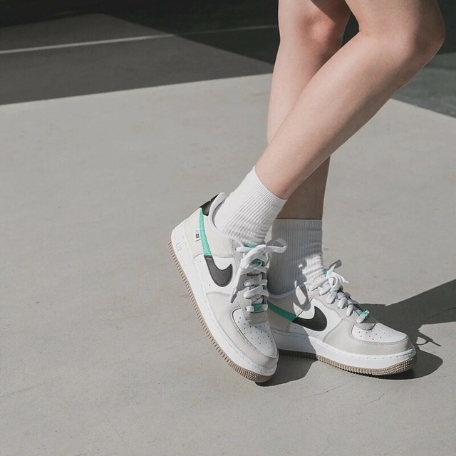 KTQ STORE ‧ NIKE AIR FORCE 1 LE  大童女鞋卡其薄荷綠黑  DX6062-101