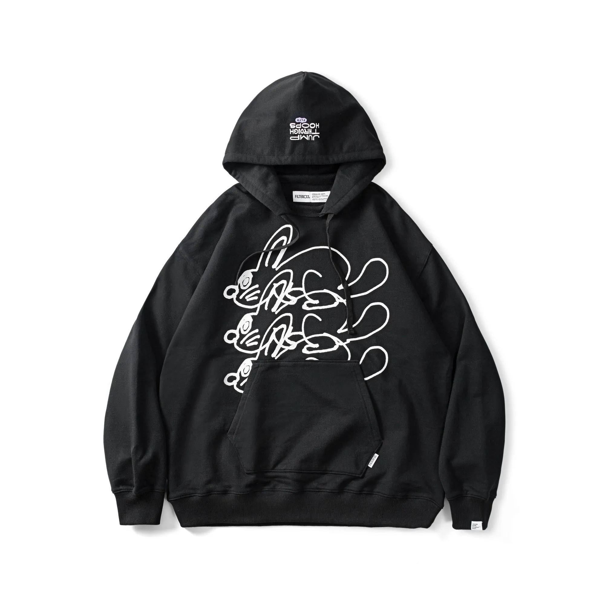 FILTER017® Jump Through Hoops(Harex3) Hoodie 三兔圖像棉質帽T 兩色