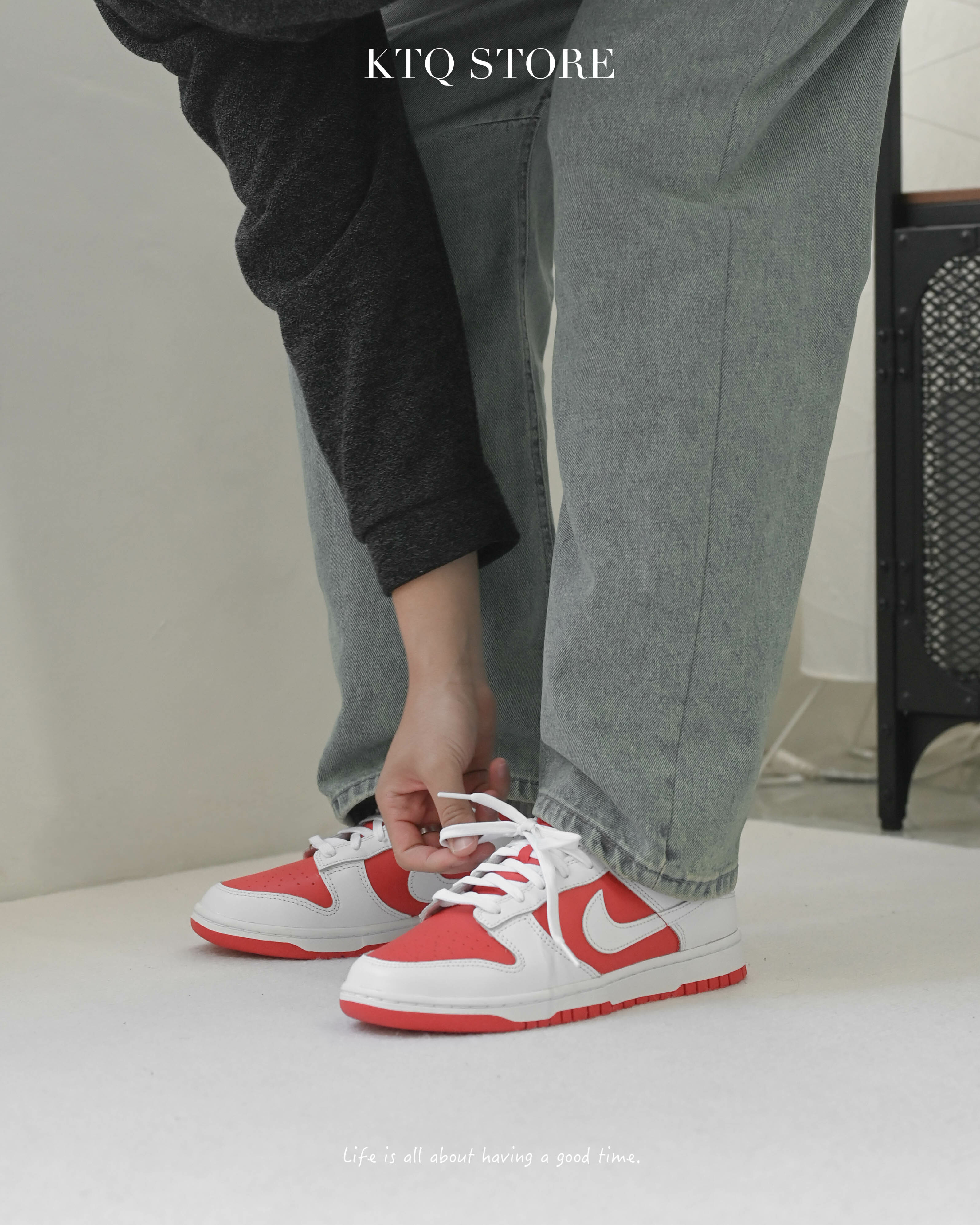 KTQ STORE ‧  Nike Dunk Low "University Red" 反轉白紅 DD1391-600