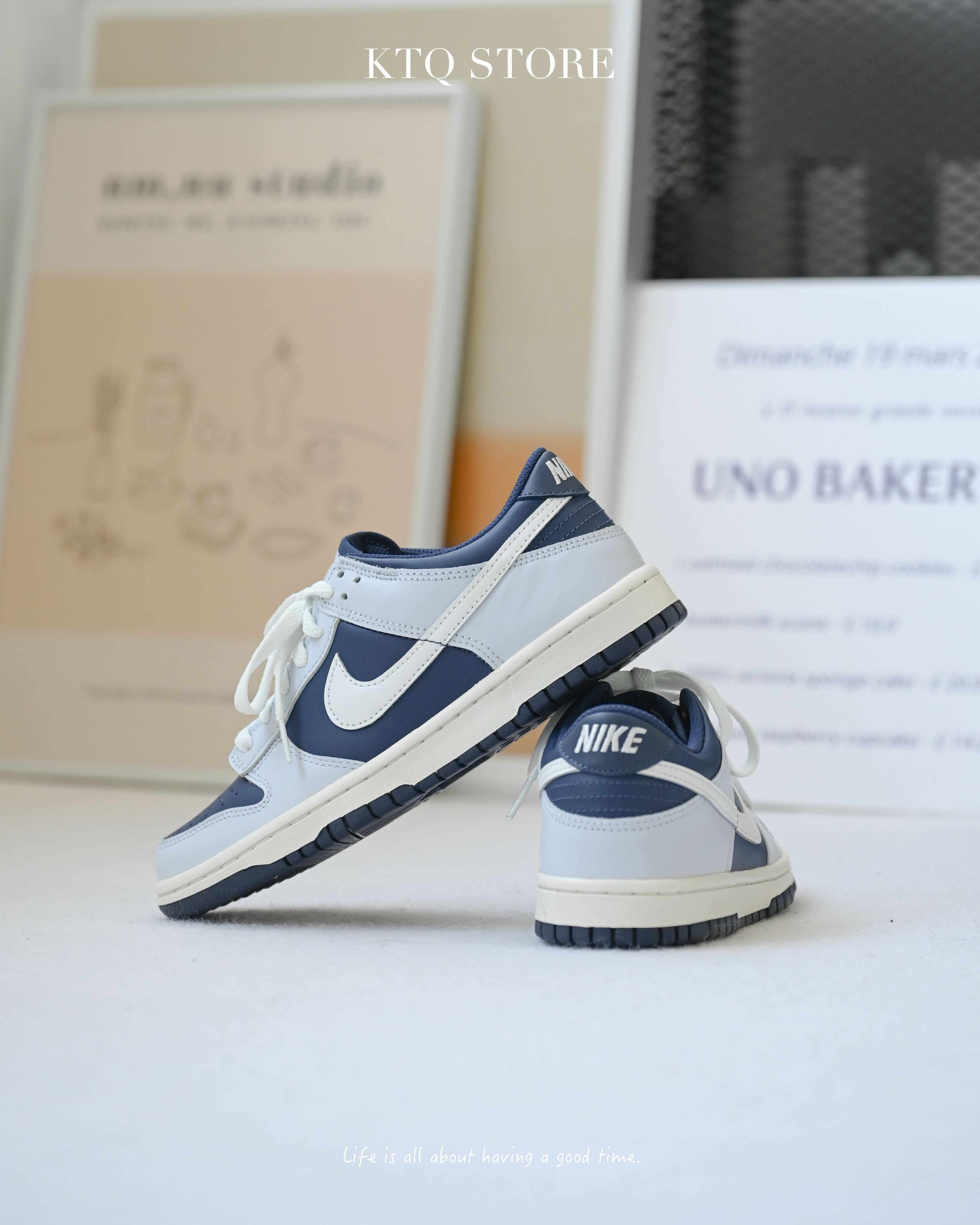 KTQ STORE ‧  Nike Dunk Low (GS) 反轉藍白 海軍藍 紐約平替 FB9109-002