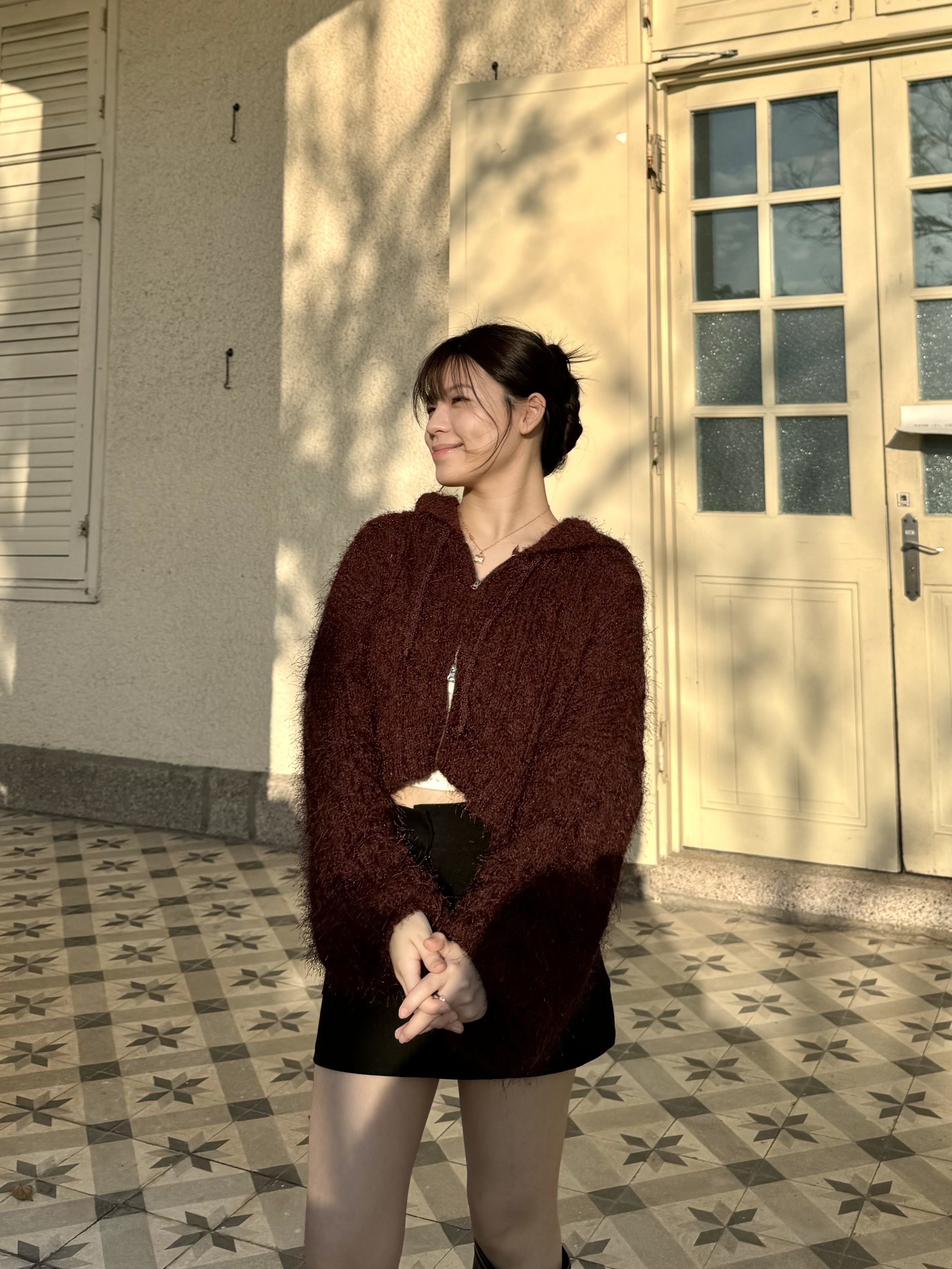 2ways! 閃閃毛毛雙拉鍊外套 🧧✨  // 兩色入