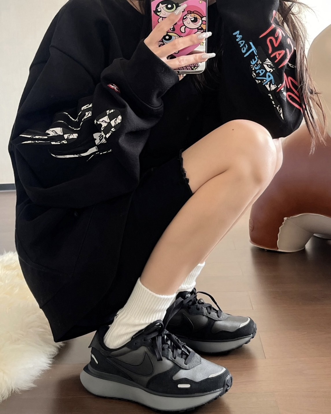 KTQ STORE ‧  Nike Phoenix Waffle "Black and Off Noir" 黑 FJ1409-001