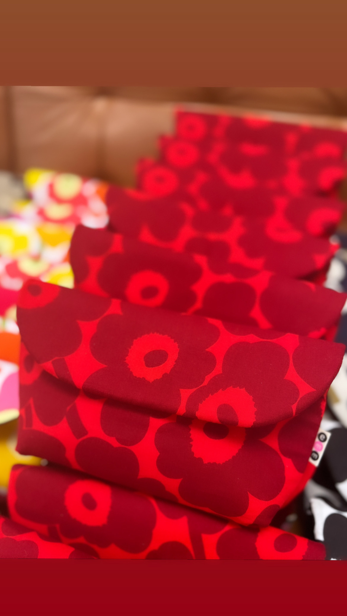 利是pouch | red x dark red 細花 1