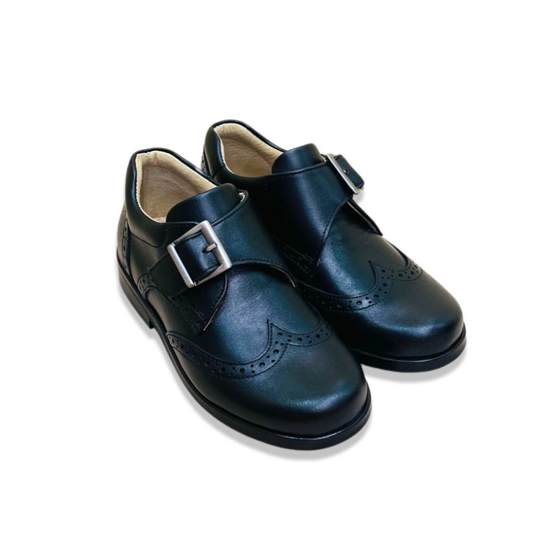 Petasil Miguel 黑色學生皮鞋