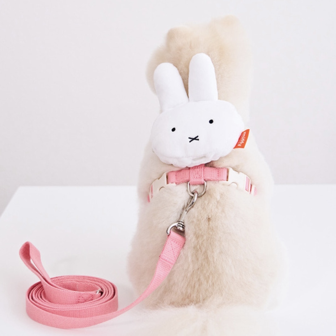 Miffy米菲- 背包式胸背牽繩組-粉