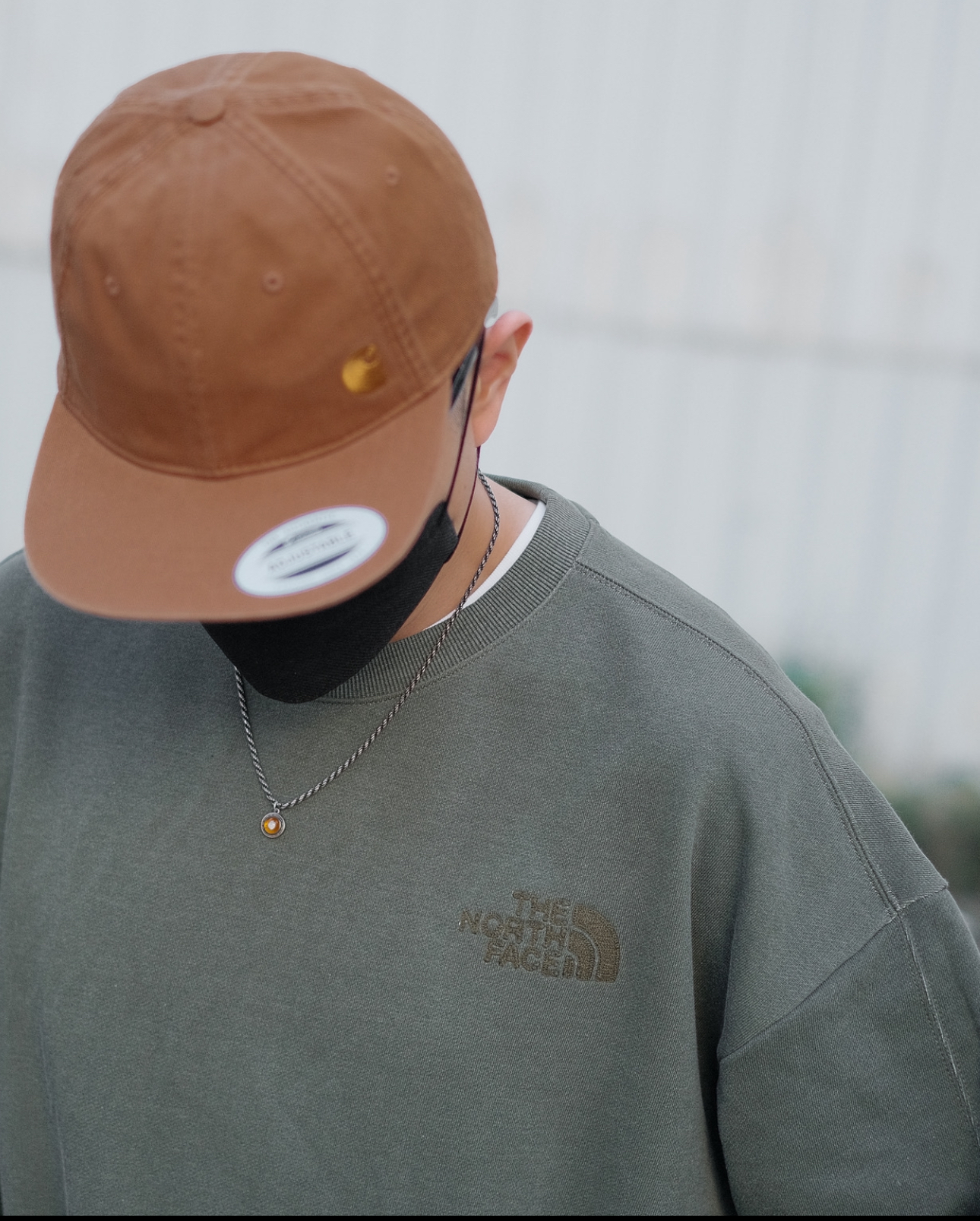 The North Face 水洗縫線 手繪刺繡大學Tee