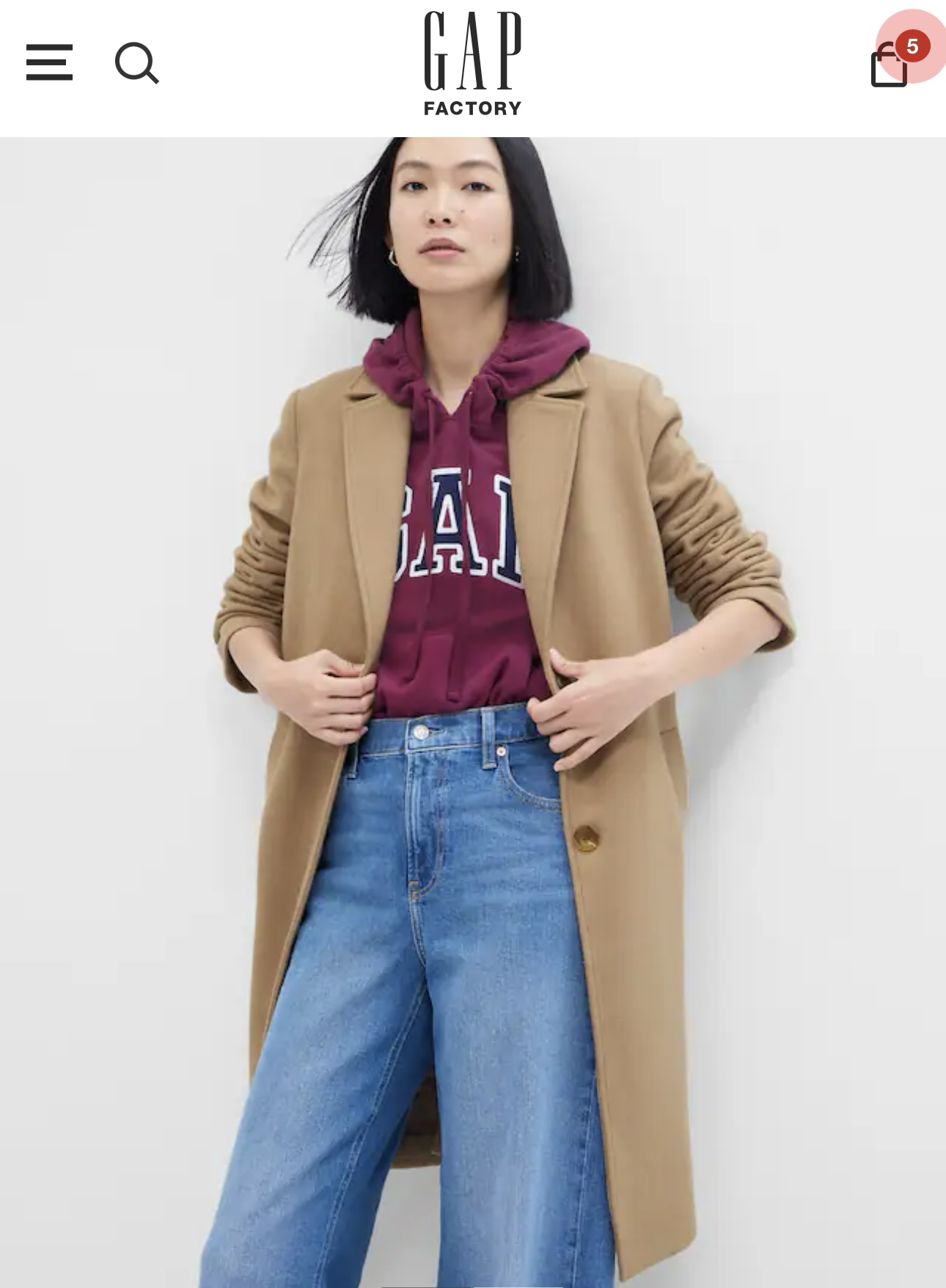 【預購】Gap F011060 女裝長外套