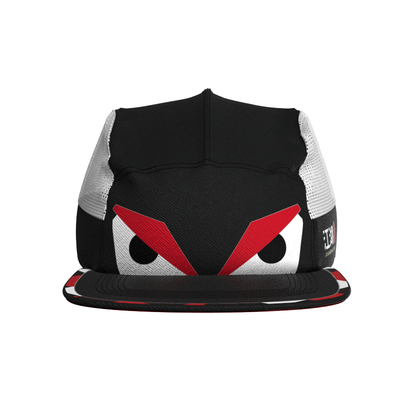 防曬透氣快扣跑帽 | 黑白鳥