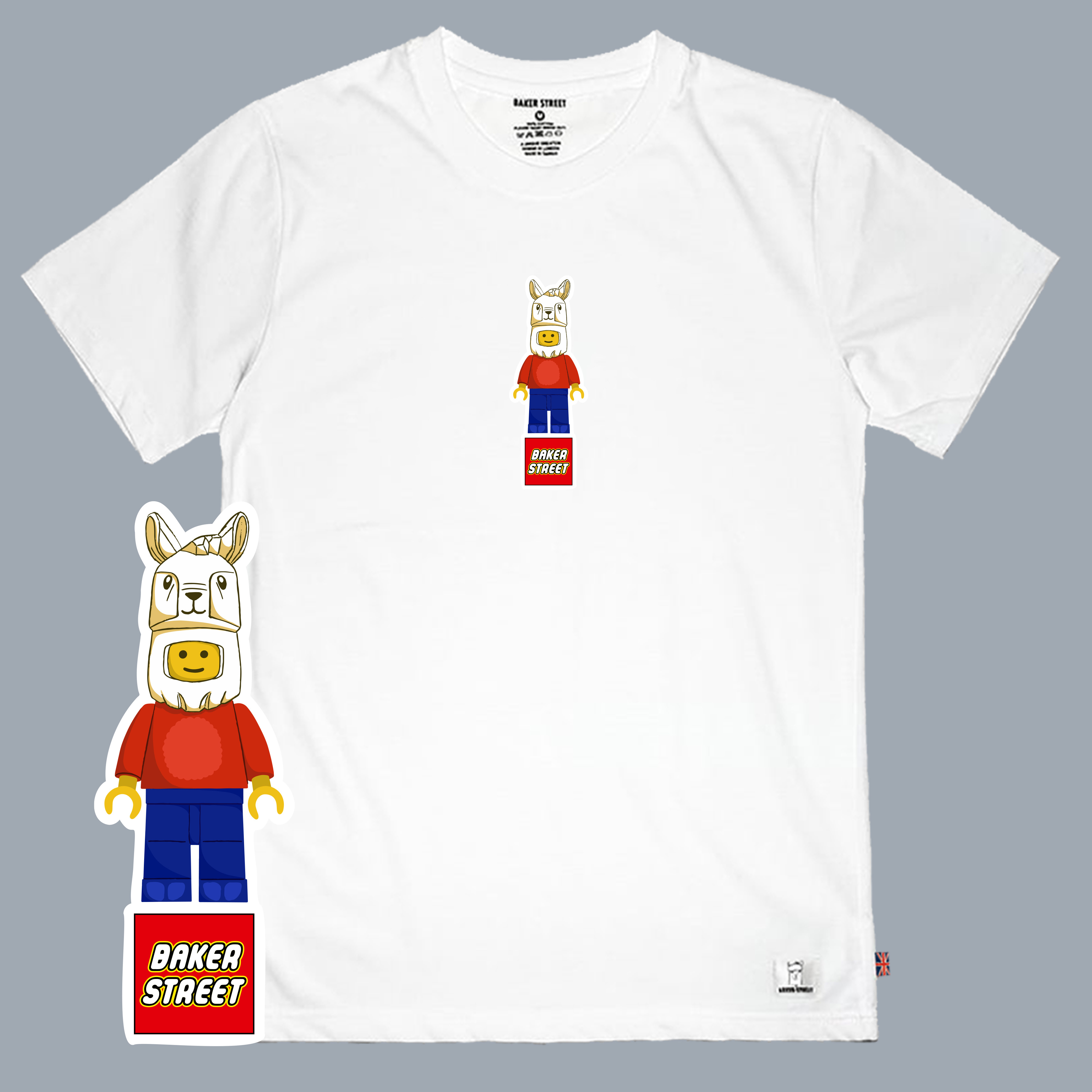 Alpaca toy bricks 積木駝 短T