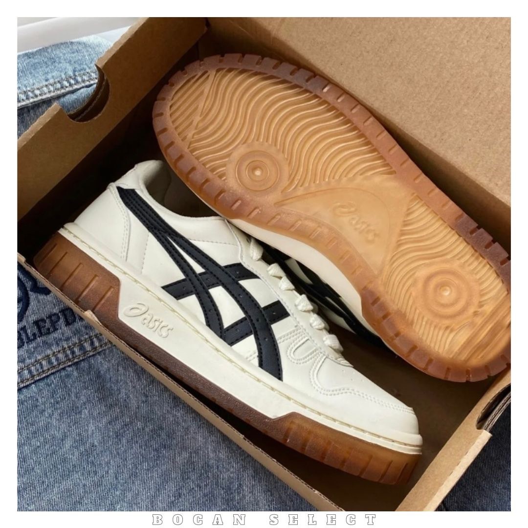 ASICS COURT MZ 米白 焦糖底 米白黑（1203A127-750)