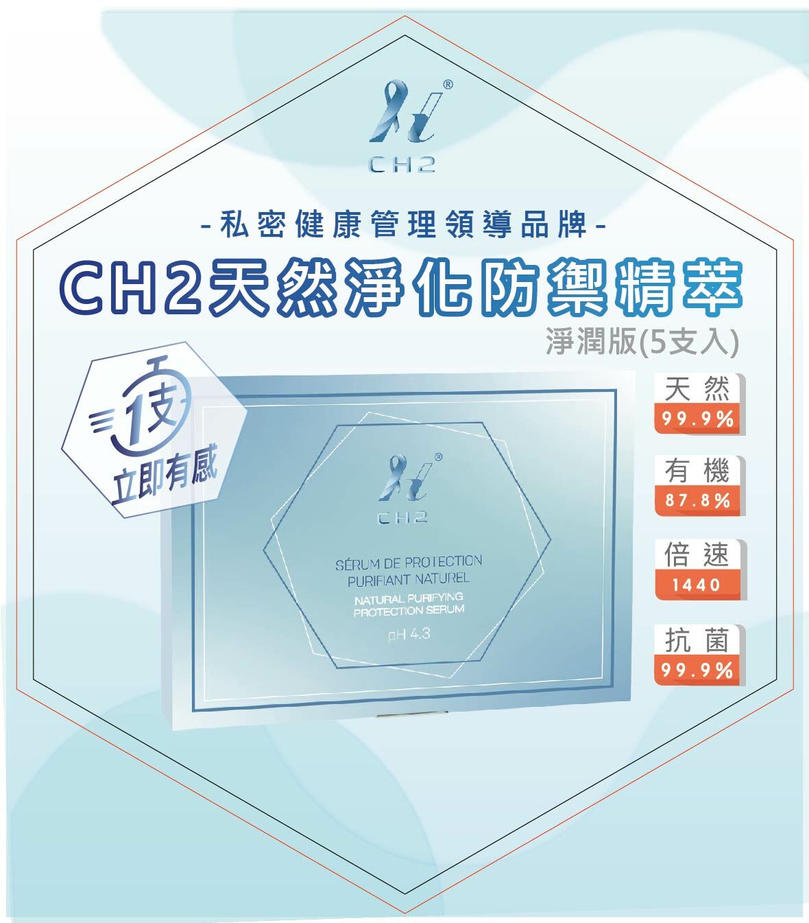 CH2天然淨化防禦精萃 - 淨潤版(5入)