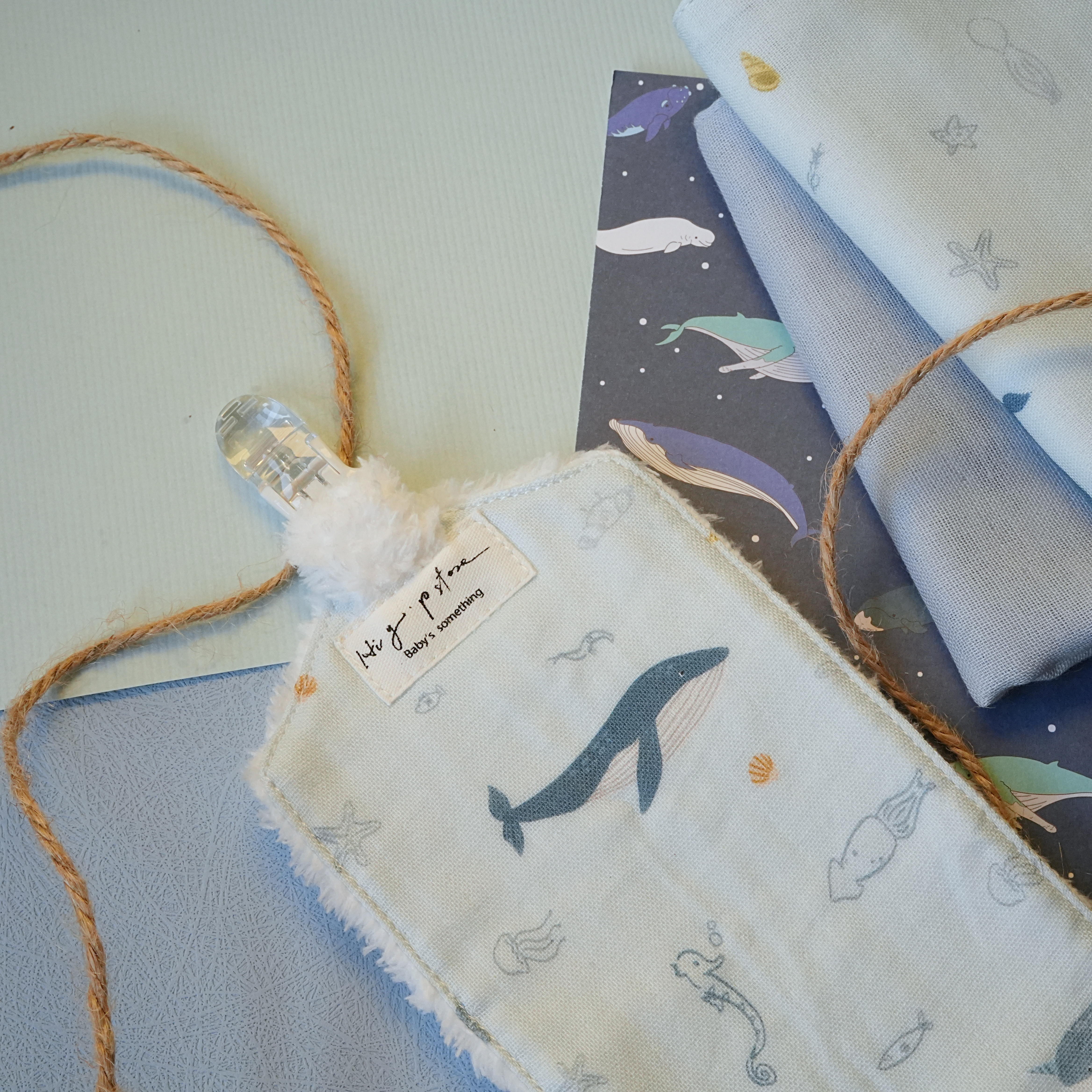 Hi Y.P store-手作手帕夾-獨家設計款-海洋之心