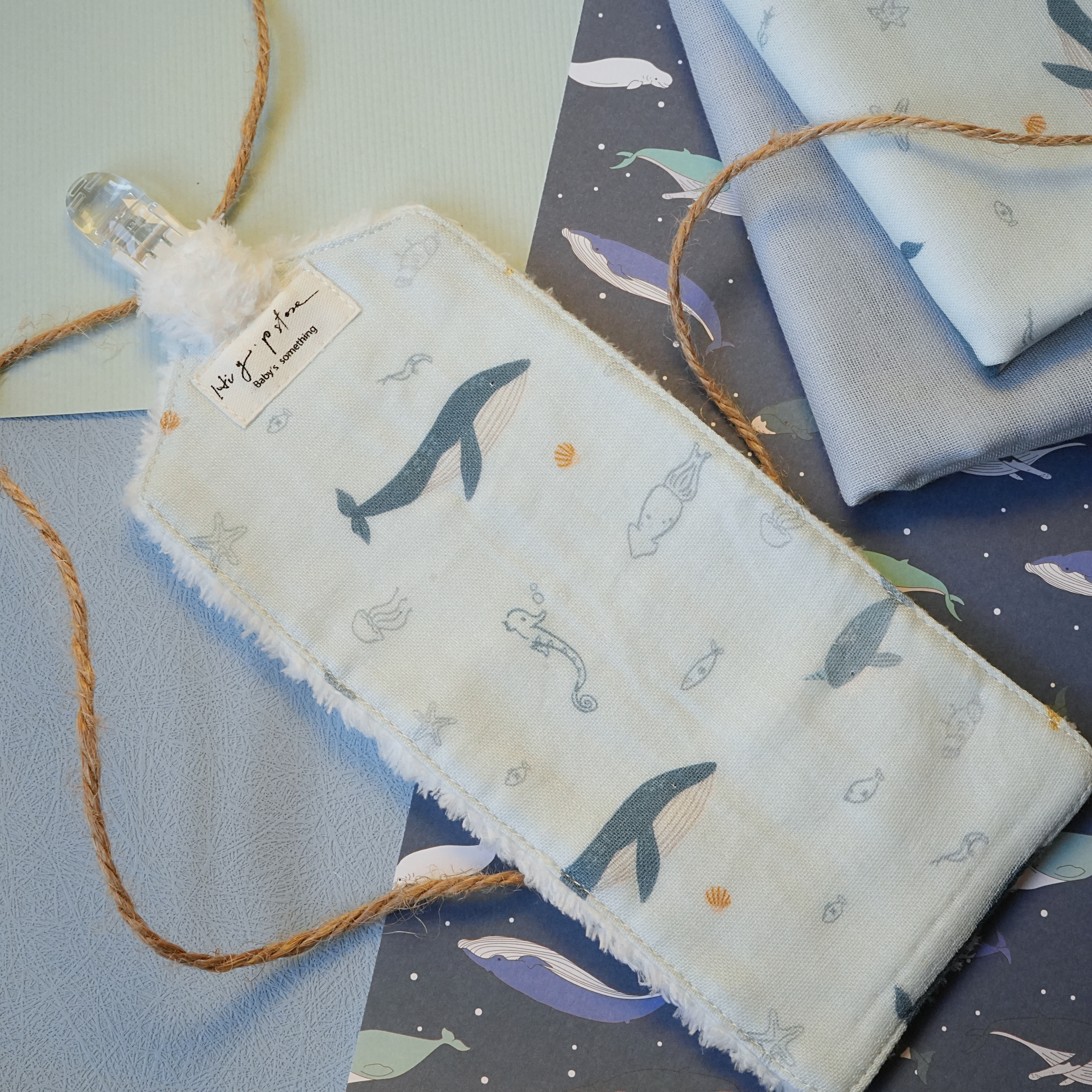 Hi Y.P store-手作手帕夾-獨家設計款-海洋之心