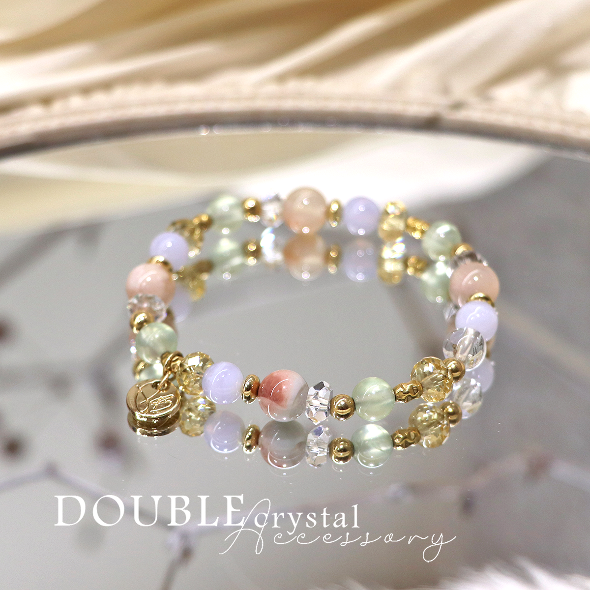 ☽◌* 城市的旋轉木馬／櫻花瑪瑙．藍紋瑪瑙．葡萄石