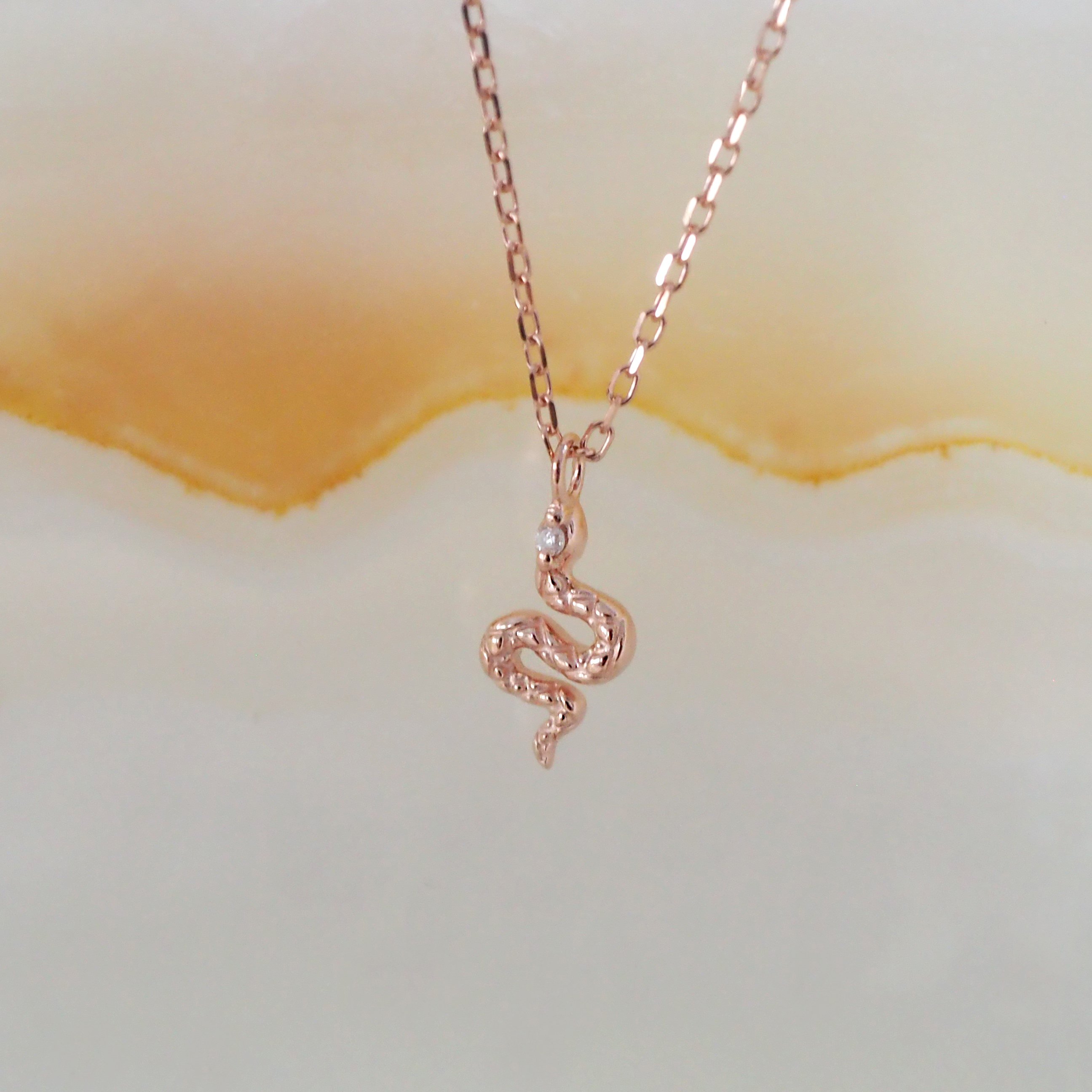 14k小蛇真鑽項鍊