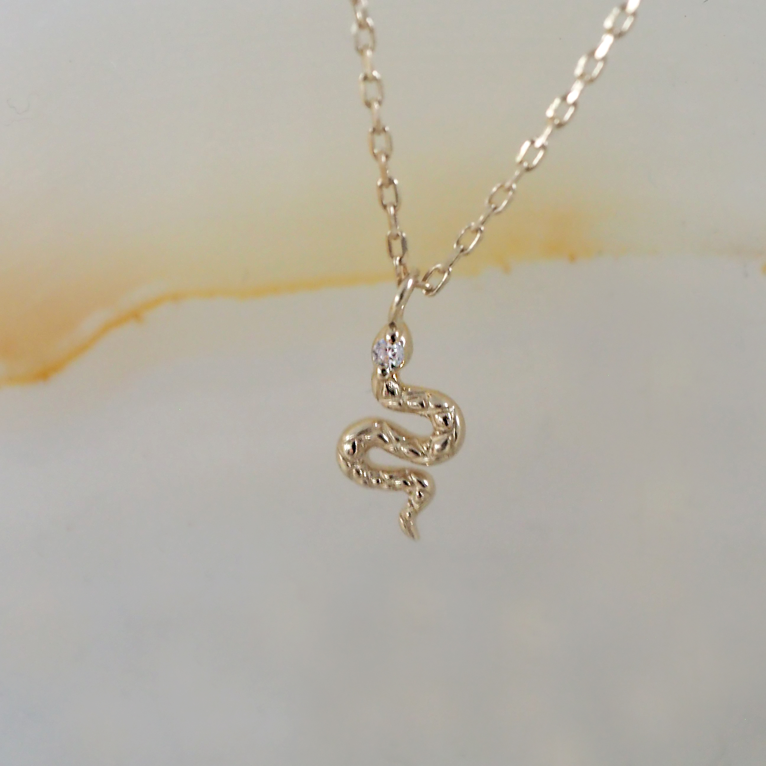 14k小蛇真鑽項鍊