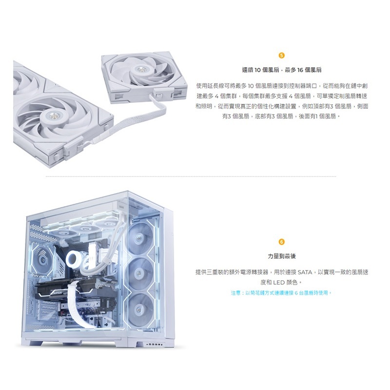 LIANLI 聯力 UNI FAN TL120 積木風扇 正向葉片 三顆裝含TL控制器 白12TL3W/黑12TL3B