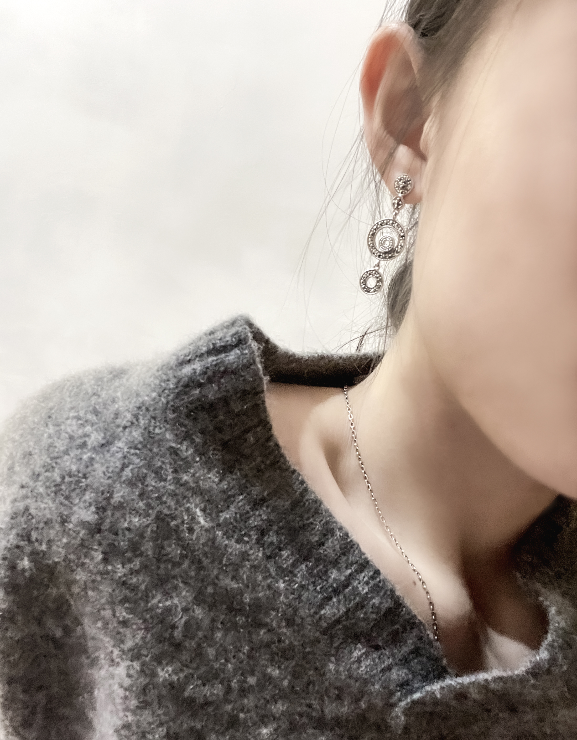 馬克賽石迴圈耳環