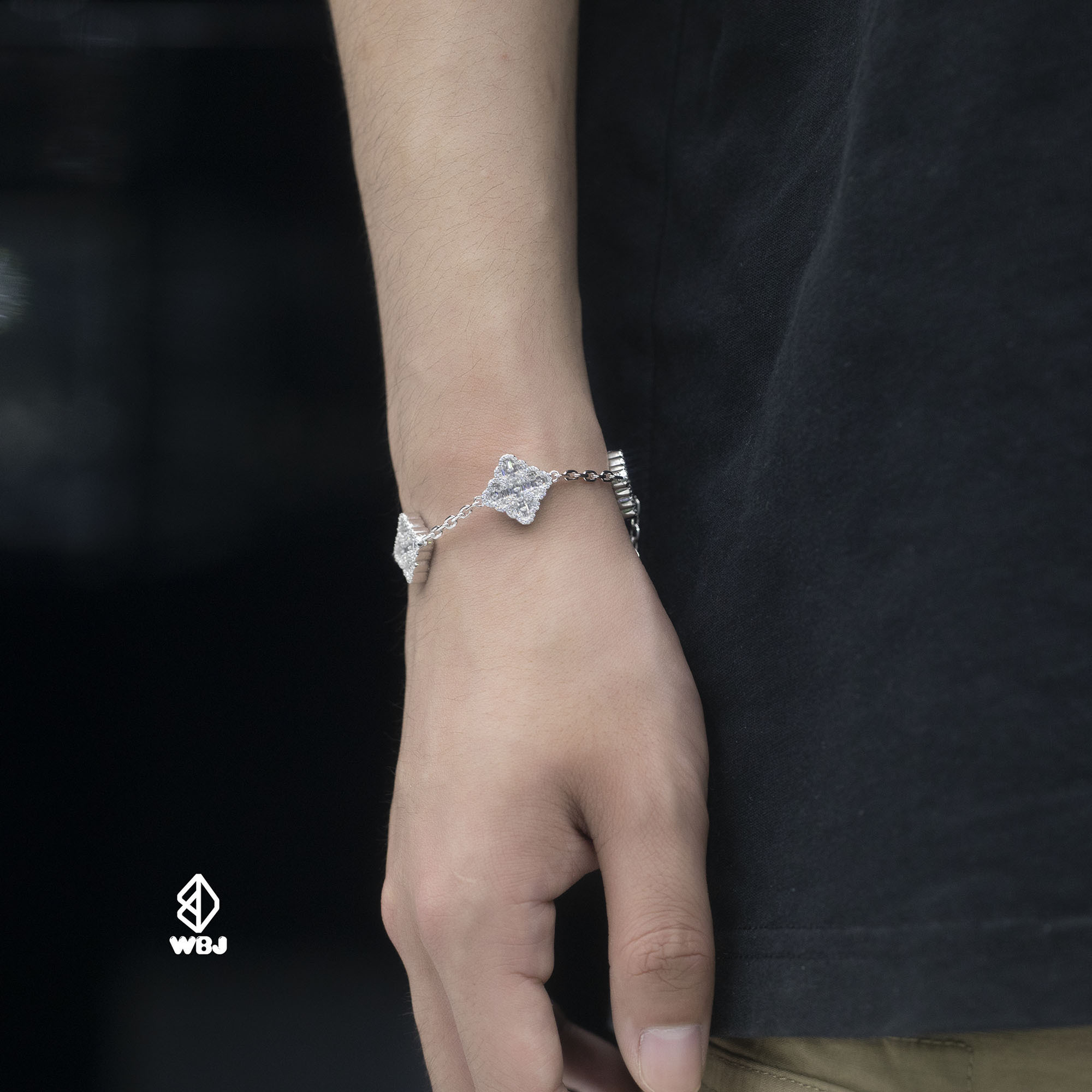 四葉草｜滿鑲花朵手鍊