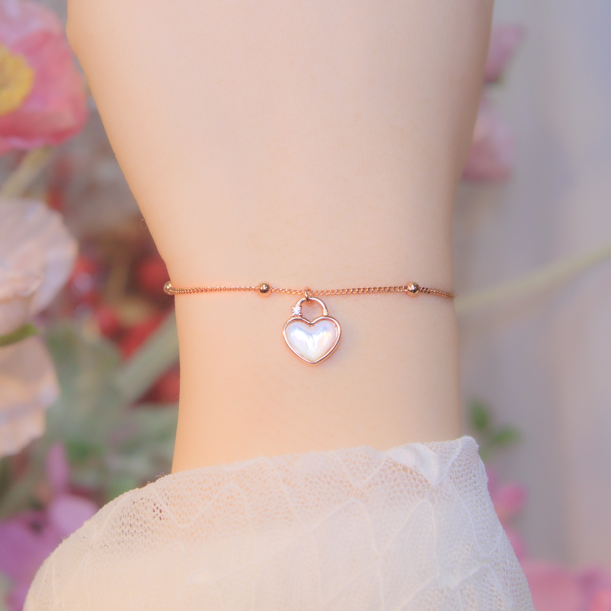 | 925純銀・白金・ 玫瑰金 | 篤定的愛手鏈 (銀/玫瑰金) | BR0994 |