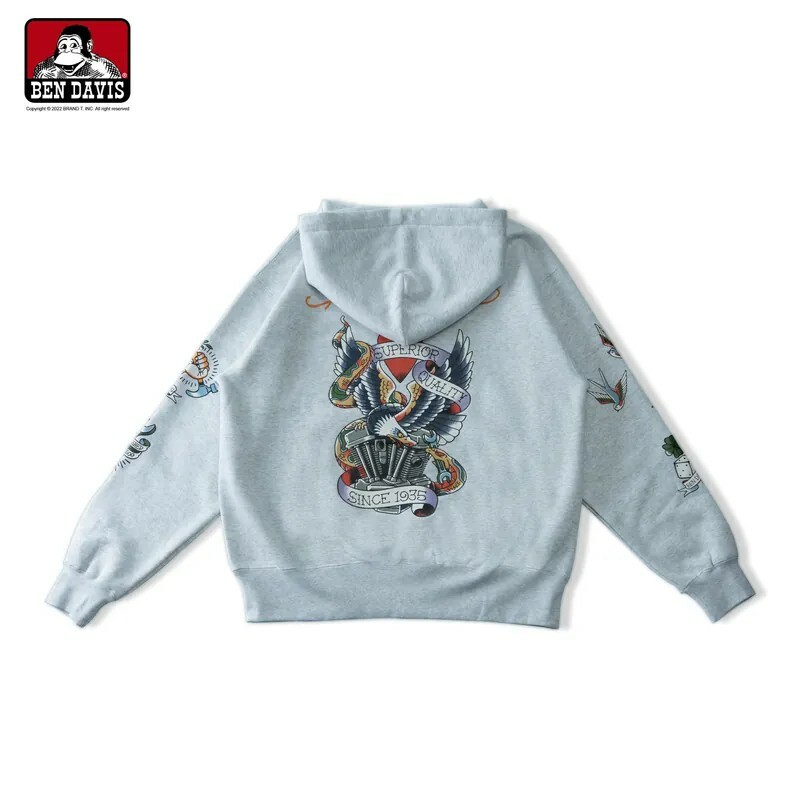 【 BEN DAVIS | OLDIES INKED HOODIE 美式風格帽TEE -2色】