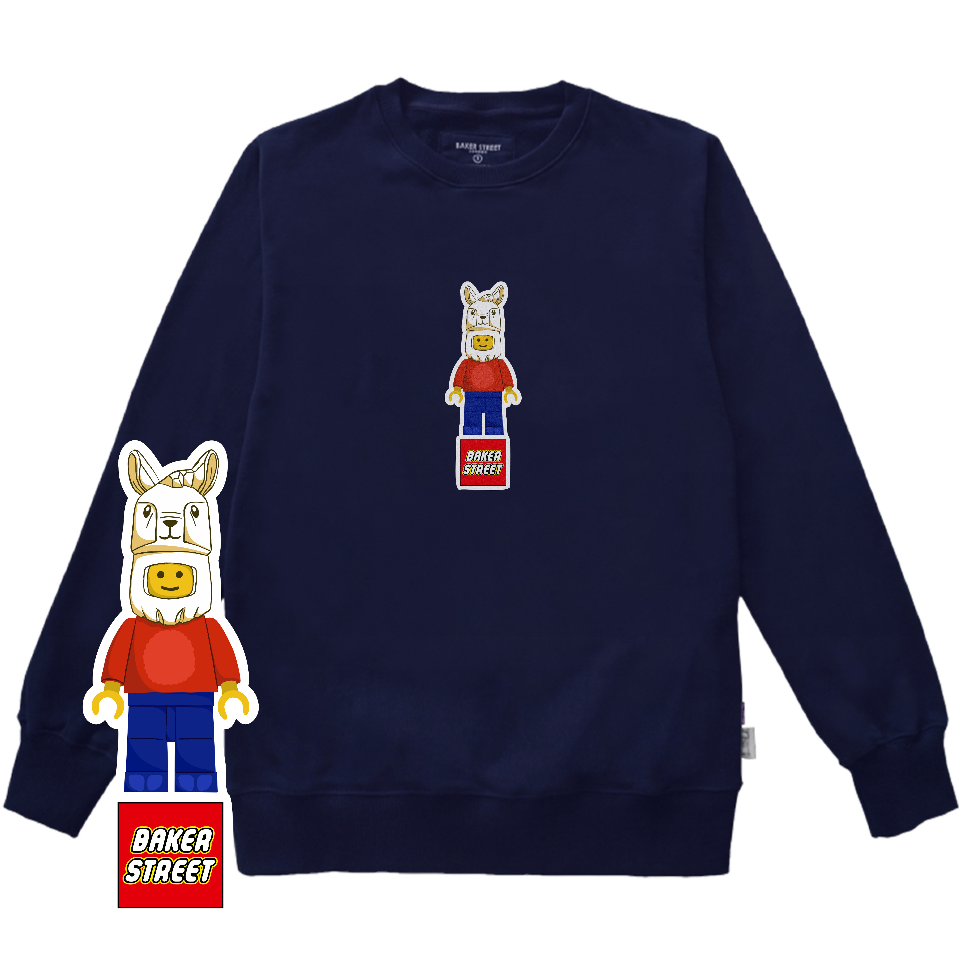 Alpaca toy bricks 積木駝 高磅數長袖圓T