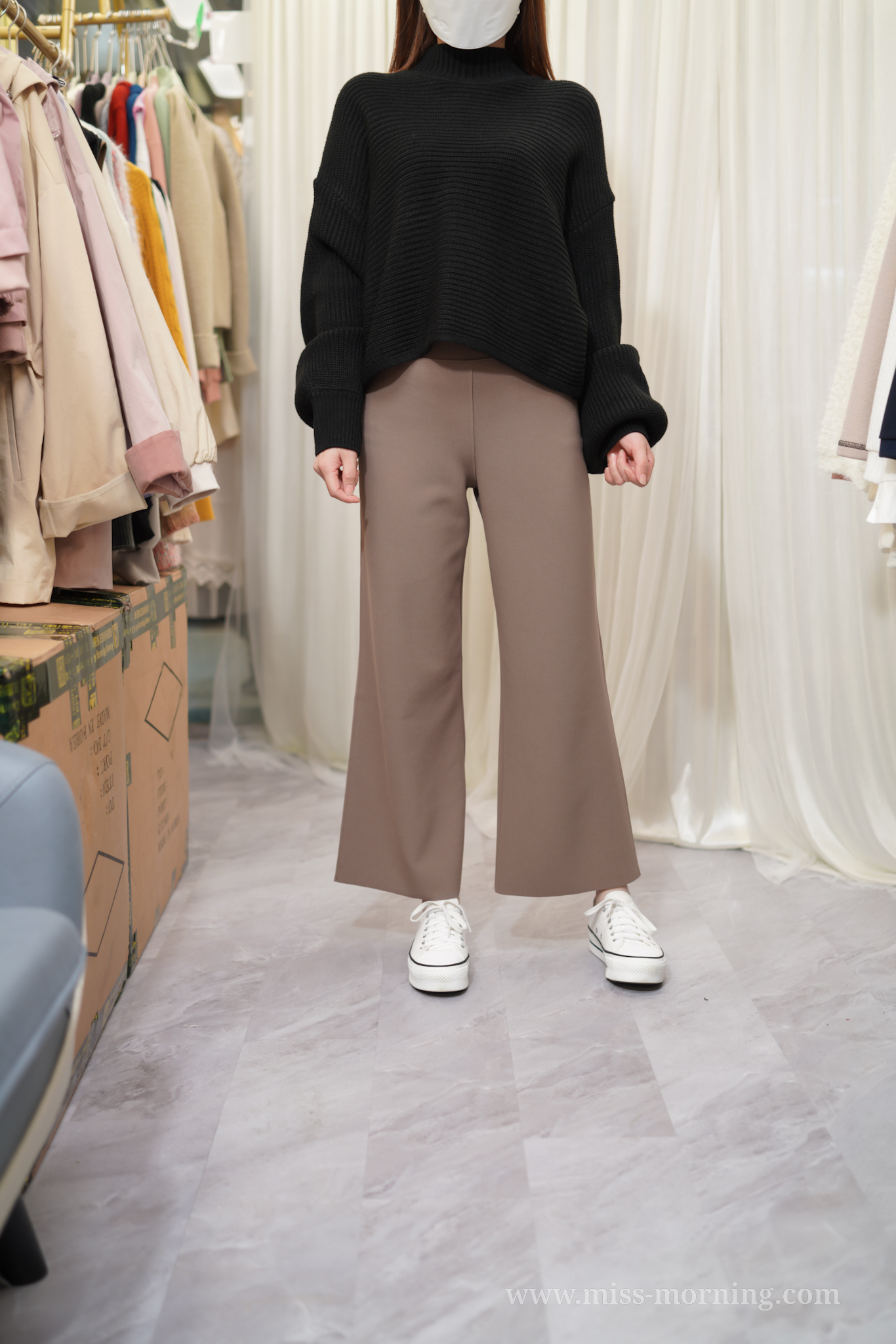 大方簡約蝙蝠袖上衣(13651)&舒服彈彈褲(33680)