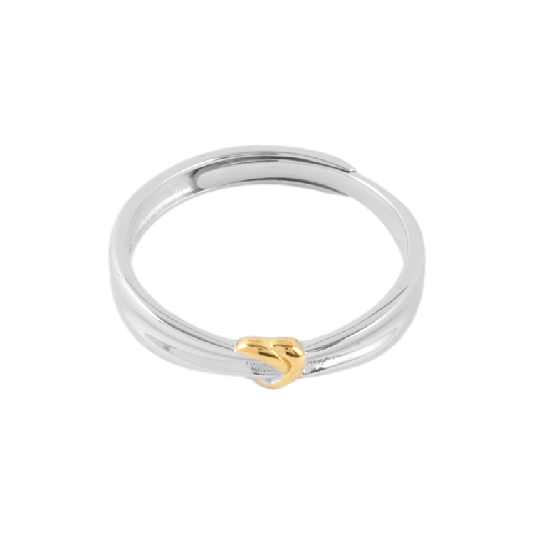 純銀對戒，情侶戒指 同心結；命運交織 繾綣纏綿（3659男款）