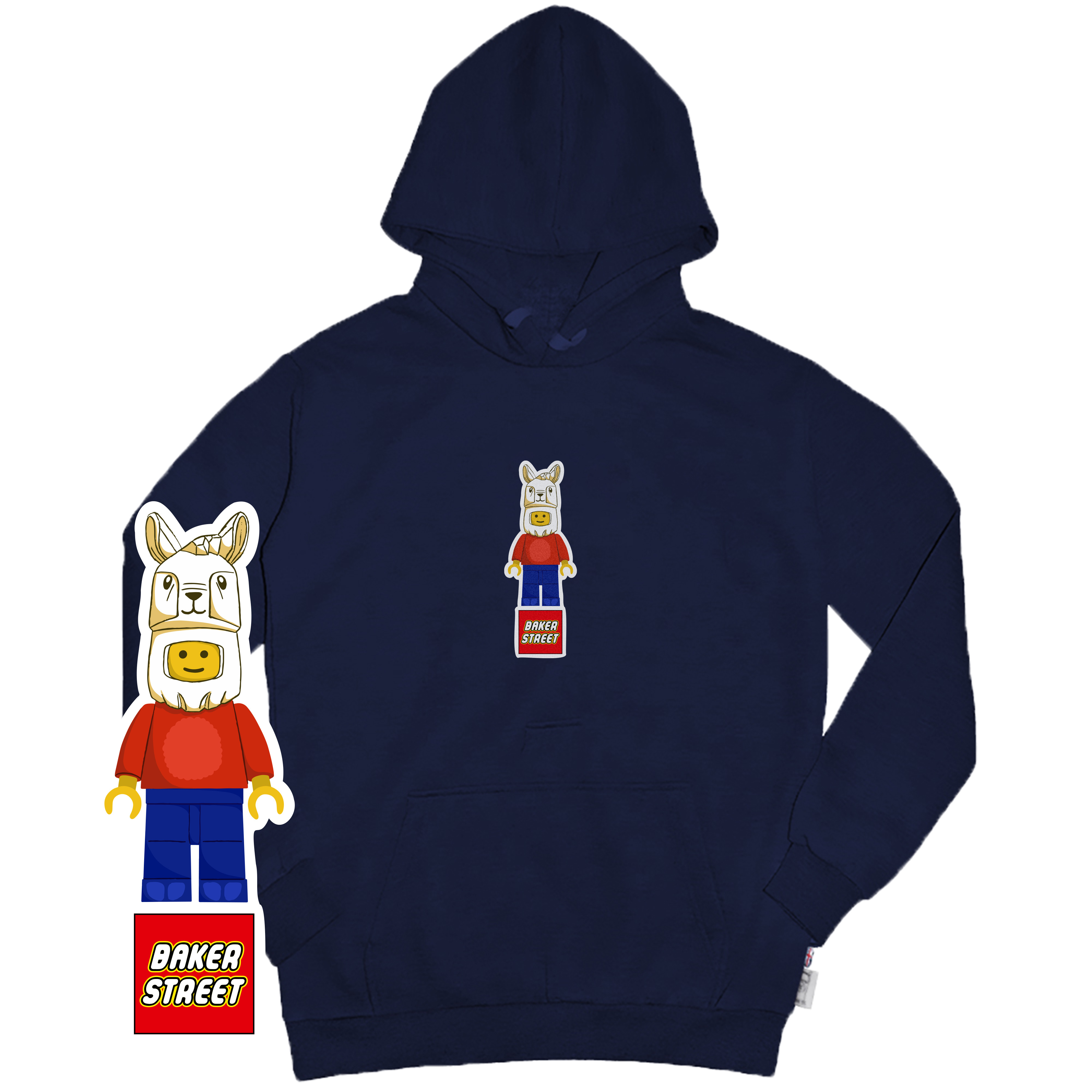 Alpaca toy bricks 積木駝 高磅數長袖帽T