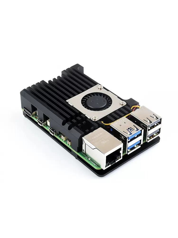 樹莓派 Raspberry Pi 5鋁合金帶散熱風扇外殼