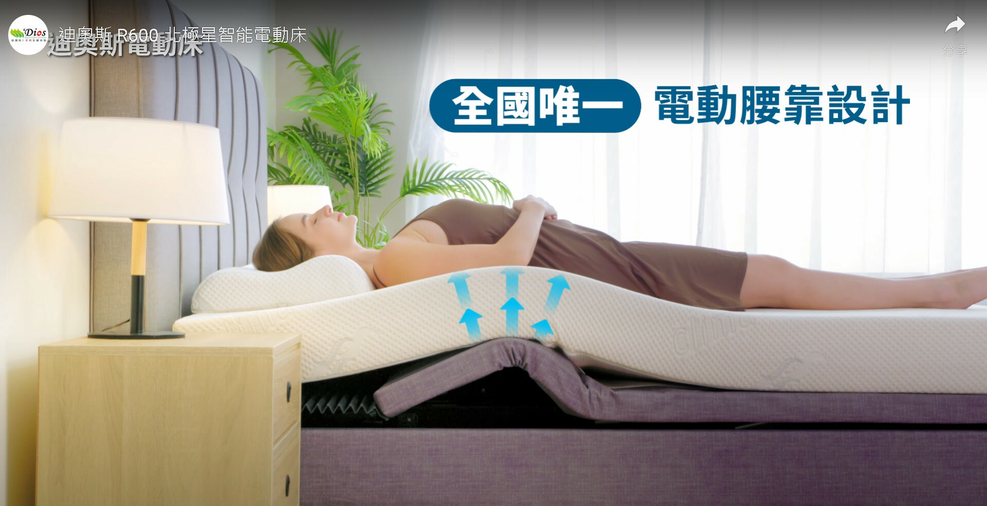 迪奧斯R600北極星AI電動床