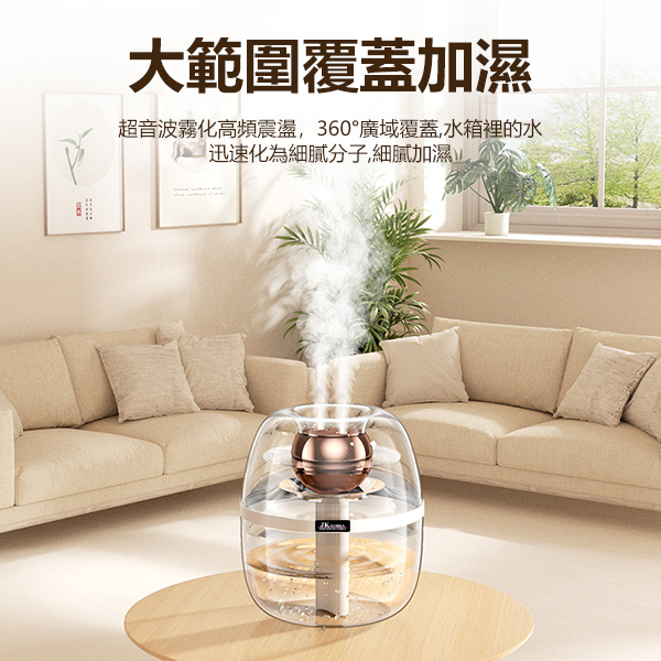 JK Korea Dual-spray large-capacity humidifier USB home silent bedroom office night light atomizing humidifier J0953