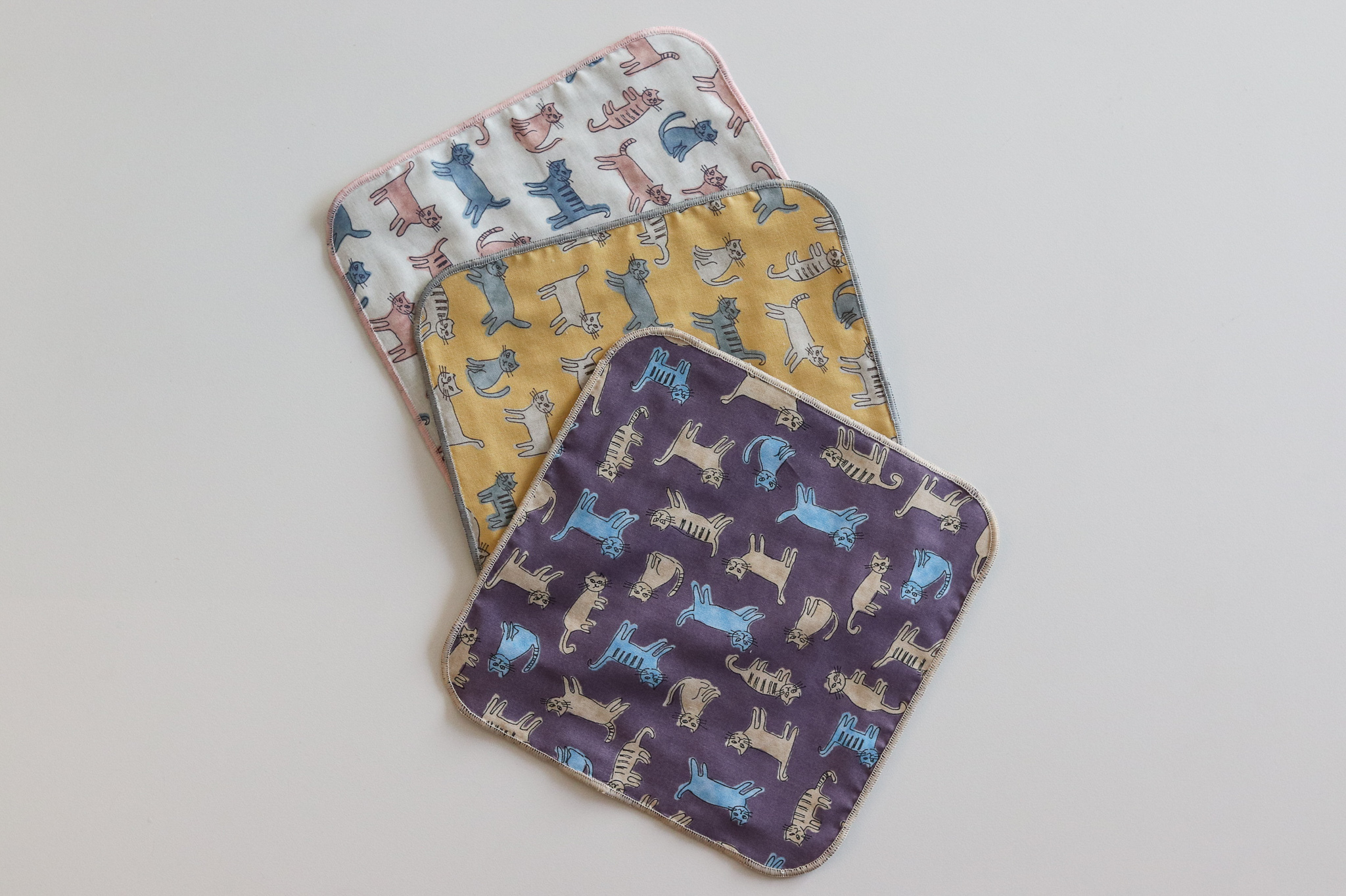 日本 Coco Walk 貓咪 純棉 方巾