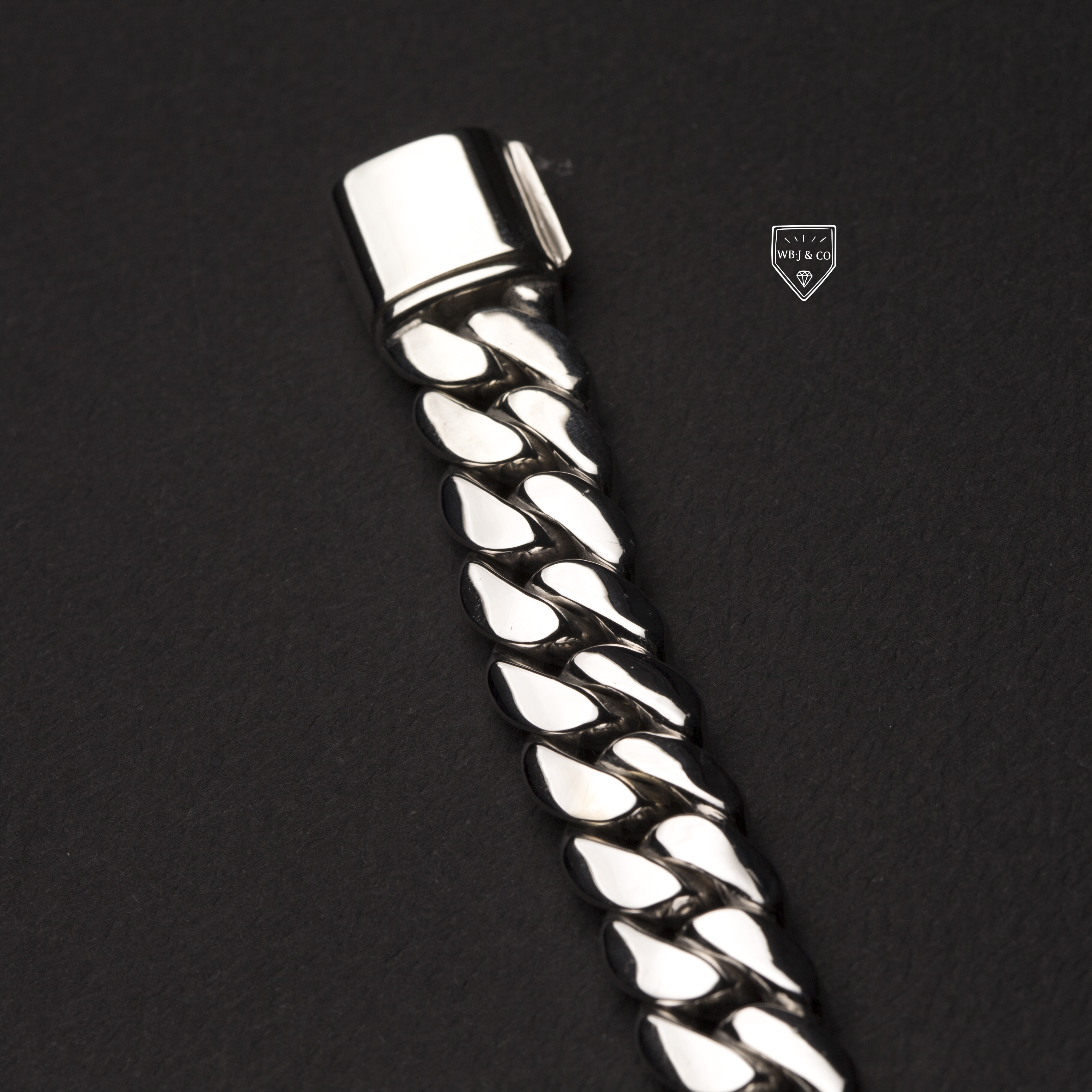 13mm 素面古巴手鍊