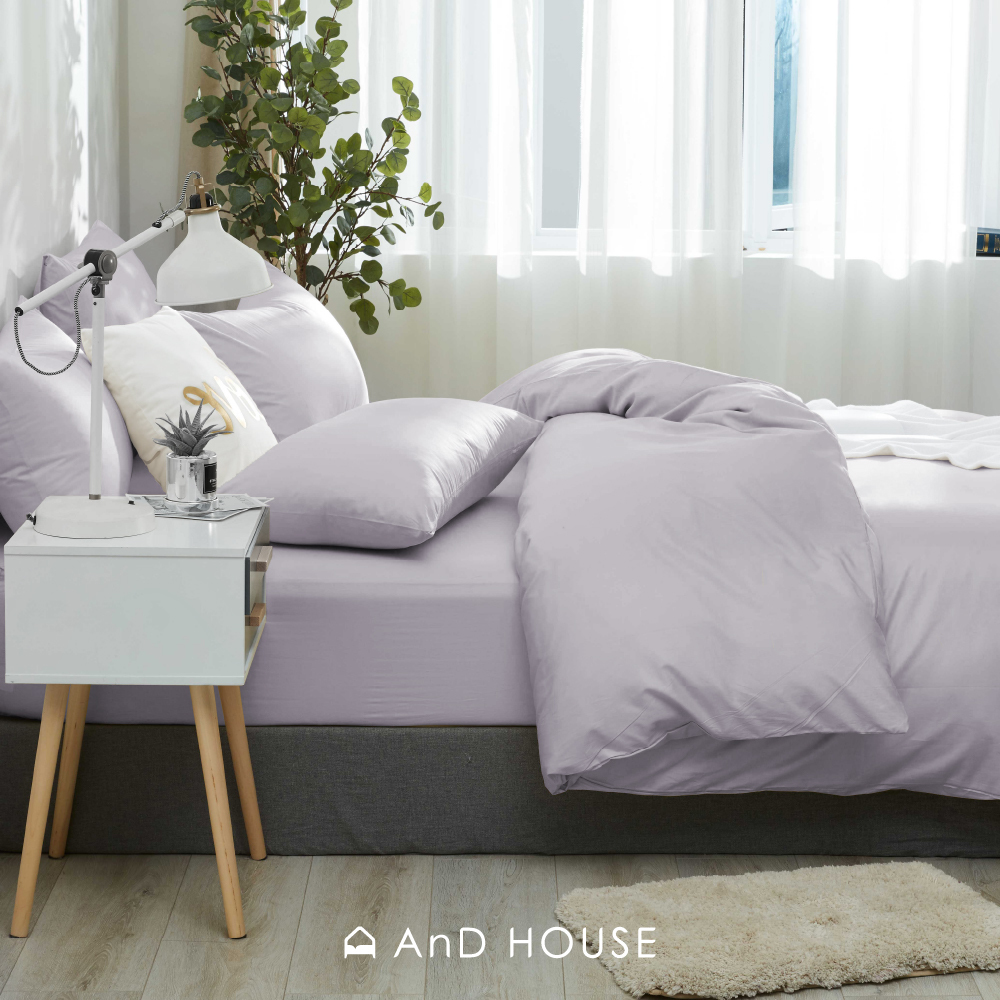 200織精梳純棉｜100%純棉｜淡灰紫｜單品&床包被套組