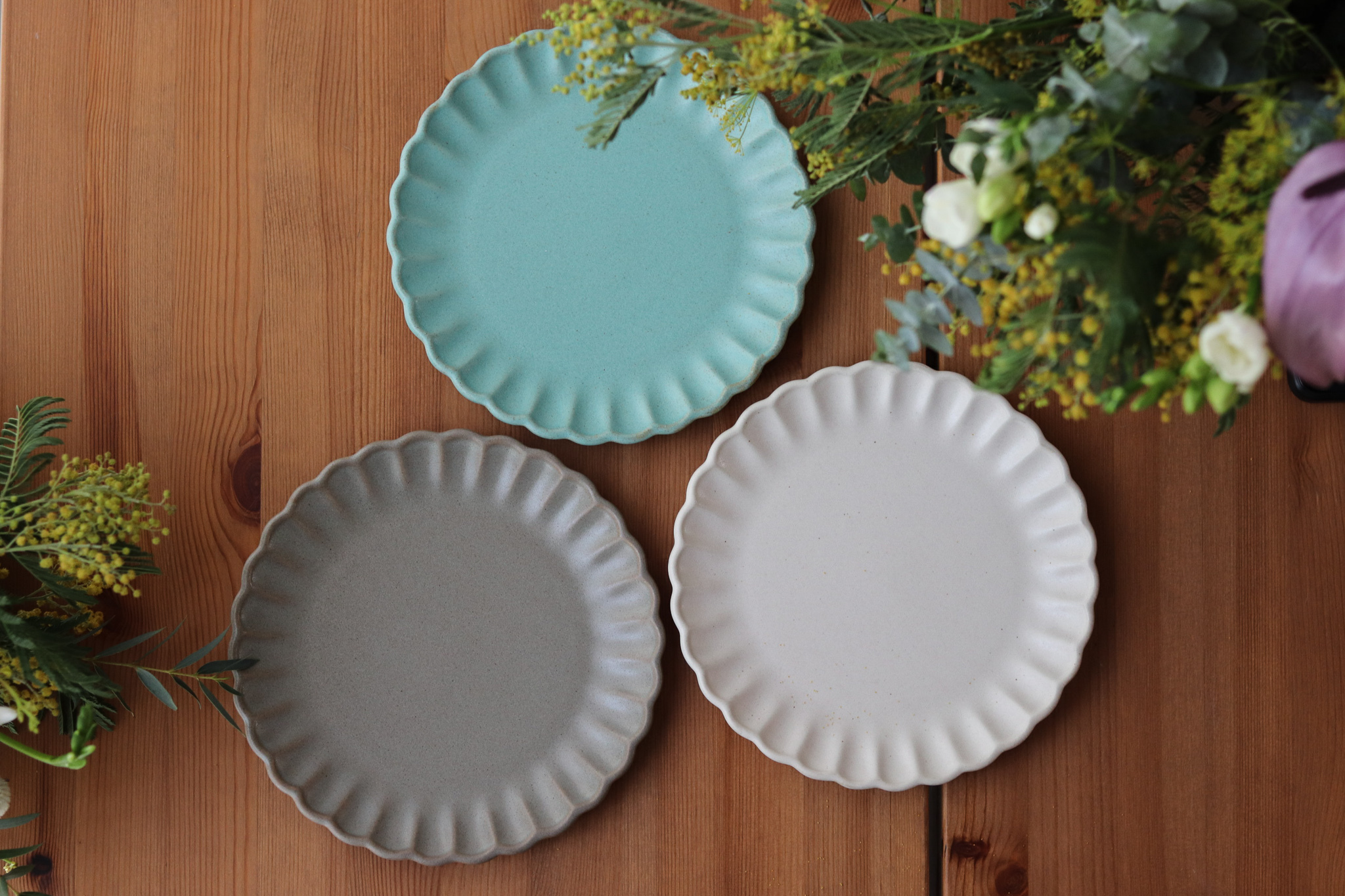 日本 瀨戶燒 Rela 輪花 盤