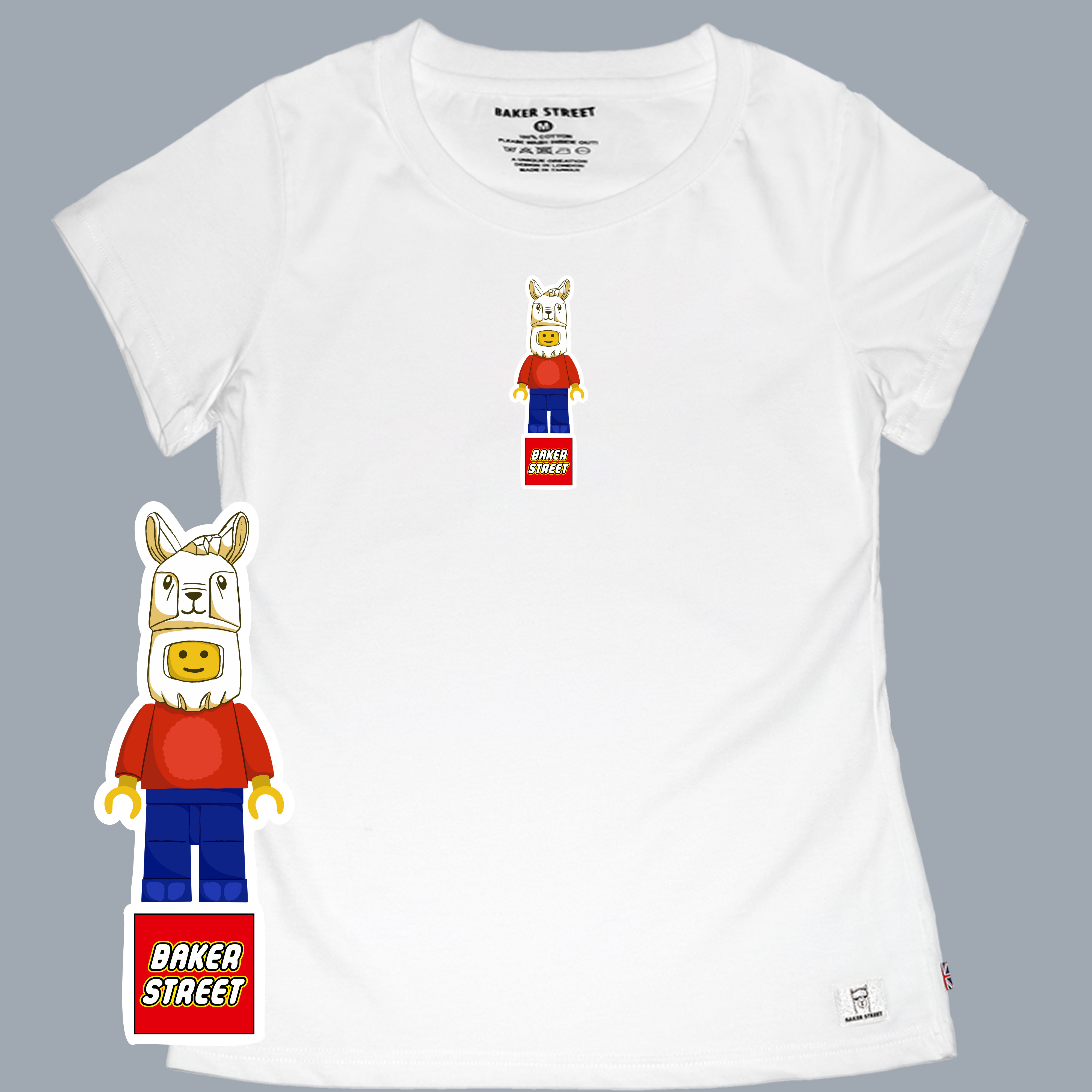 Alpaca toy bricks 積木駝 女版短T