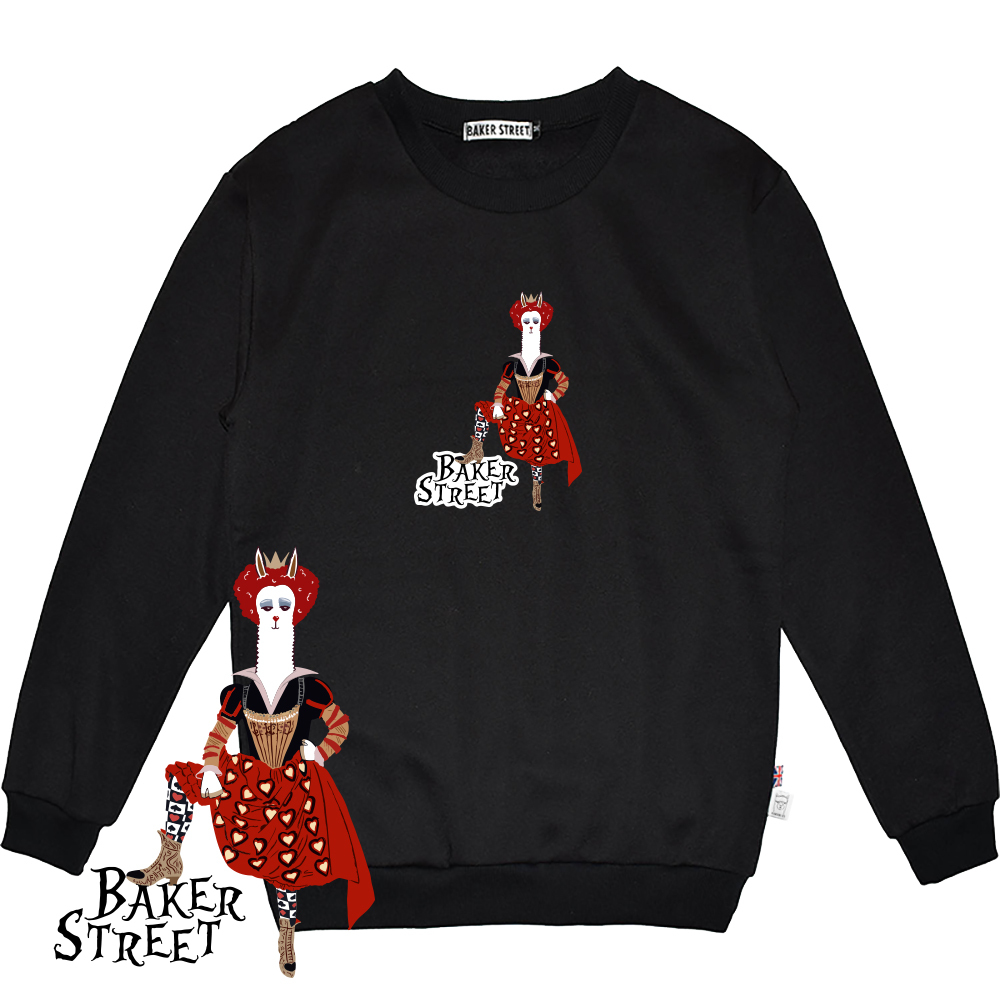 Heartpaca A 紅心皇后駝 高磅數長袖圓T