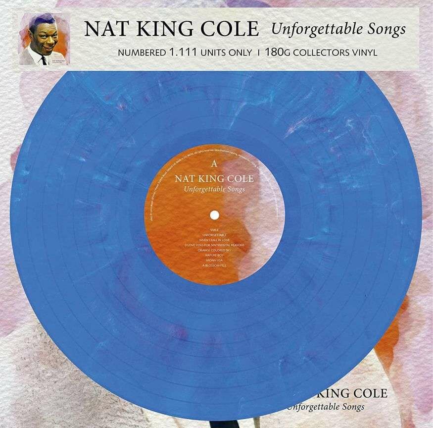 Nat King Cole - Unforgettable Songs LP (Blue Marbled Vinyl)