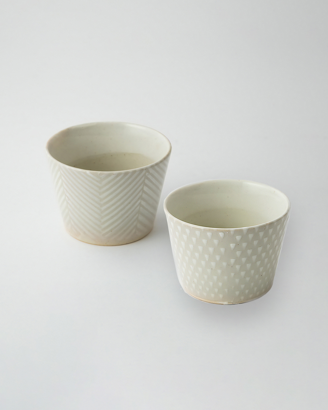 Hasami ware ORIME Tea Cup Soba Choko Cup (Pair)｜aiyu