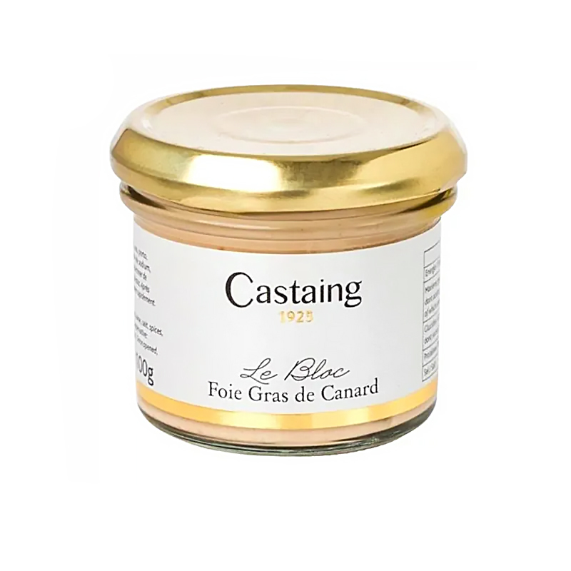 法國  Castaing 鴨肝玻璃樽裝 (鴨肝88%) Bloc Of Duck Foie Gras 100克 / 樽 +/-5%