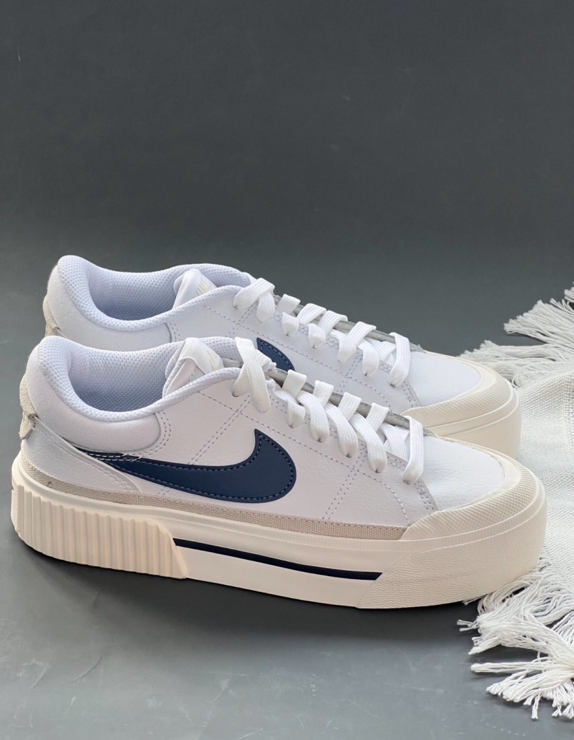 KTQ STORE ‧  Nike Court Legacy Lift 海鹽奶油白 DM7590-104