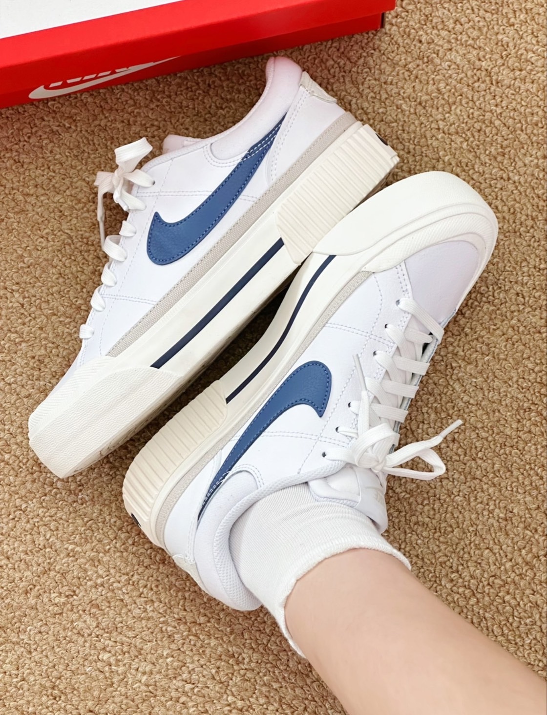 KTQ STORE ‧  Nike Court Legacy Lift 海鹽奶油白 DM7590-104