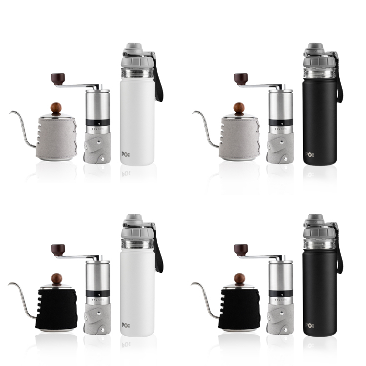 (預購4月底出貨)PO: 丹麥手沖咖啡三件組(手沖壺-共2色/咖啡磨2.0/醇泡保溫杯-共2色)